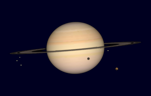 Zjawiska w układzie księżyców Saturna
